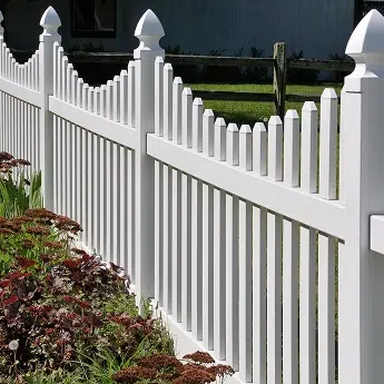 White vinyl fence